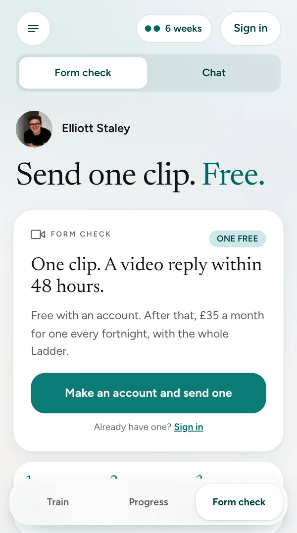 Send one clip, free, and Elliott replies on video