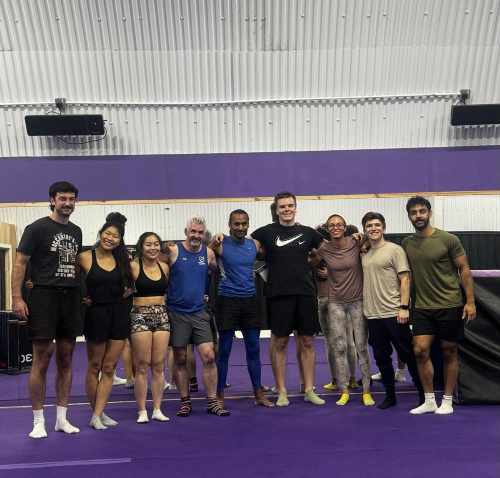The group after a Saturday class at OverGravity, Shadwell